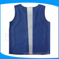 blue stretch waterproof safety vest with heat applied film, nathan reflective vest for sports men